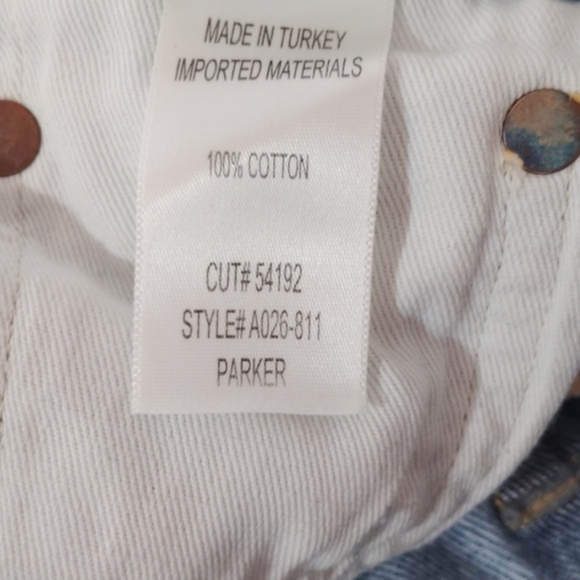 Agolde Blue Jean Shorts High-Waisted Distressed Size 24 - Picture 6 of 6